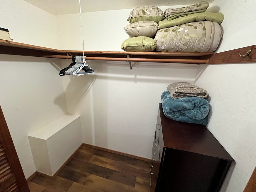 Spacious bedroom closets