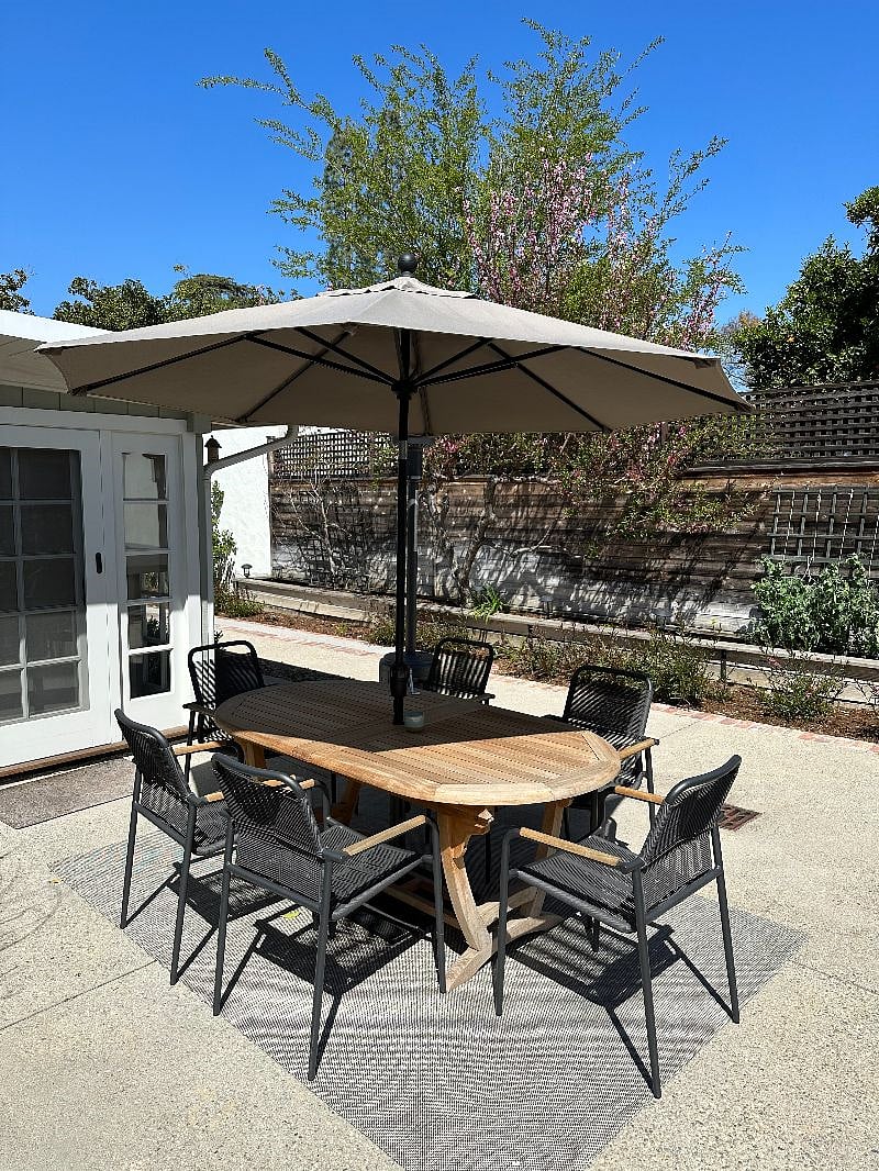 Shared patio dining