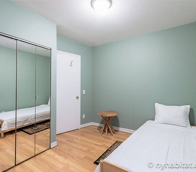 Charming and spacious bedroom with full size closet