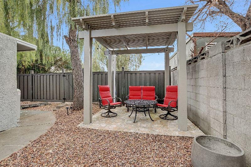Outside entertainment area.