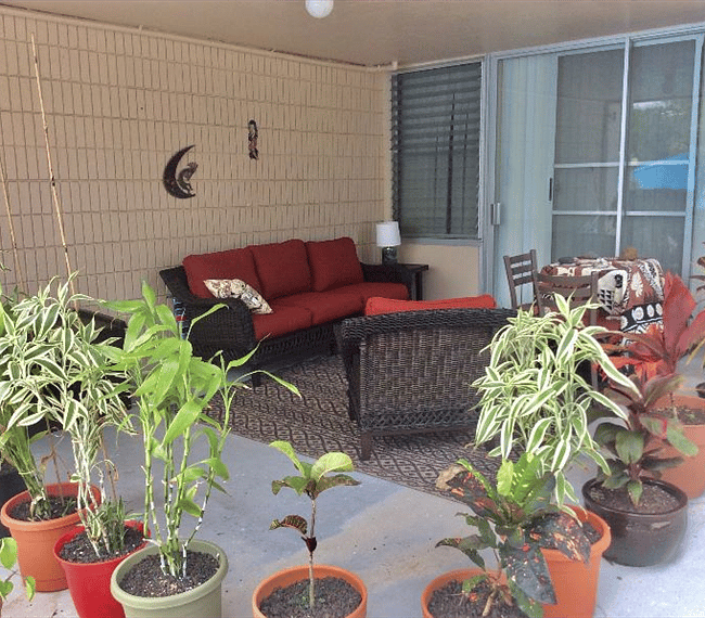 south facing lanai