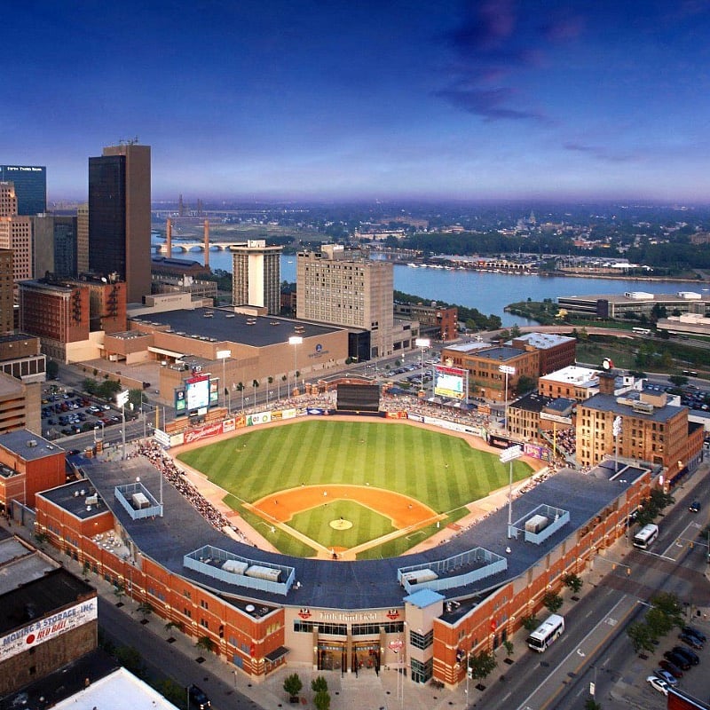 5/3 Field-Home of the Mud Hens. A minor league baseball team. Walking distance to many bars and restaurants, after the game.