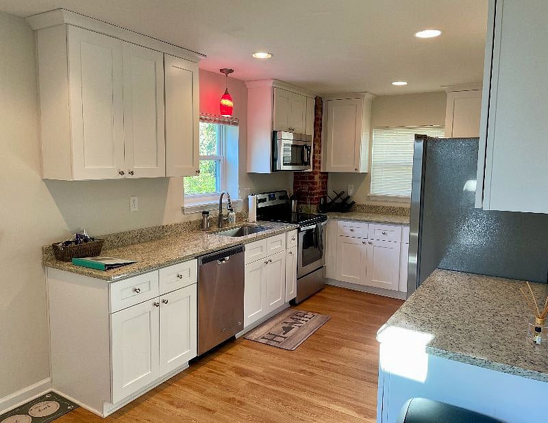 The kitchen is fully stocked with everything you need to cook and enjoy a gourmet meal!