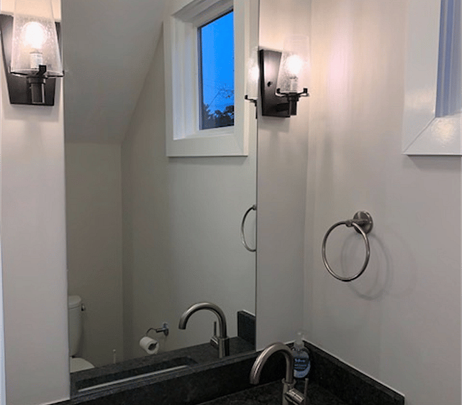 Half bath downstairs for guests
