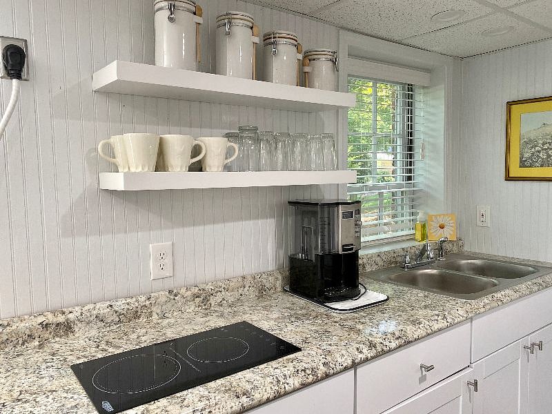 Coffee maker and glassware
