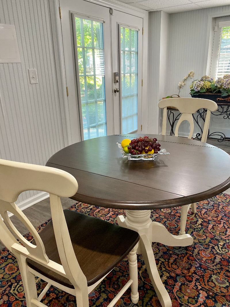 Bright and airy dining area