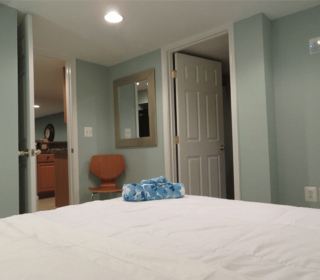 Bedroom adjoing the kitchen