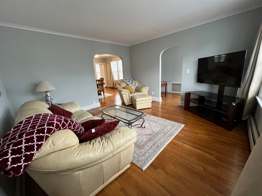 Living room with Smart Roku TV