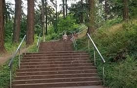Stairs on Mount Tabor Park
