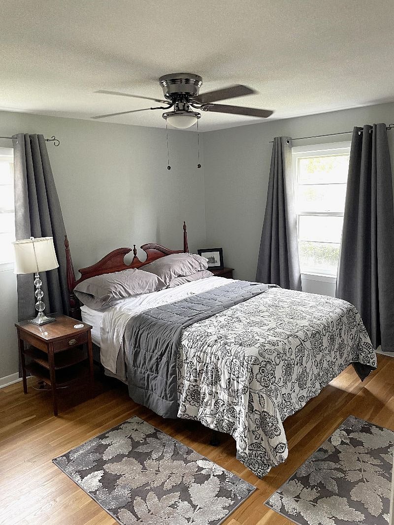 Primary bedroom with queen bed