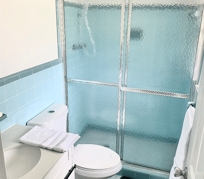 Primary bathroom with walk in shower