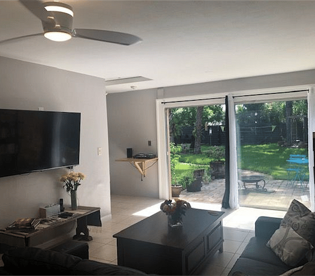 There is also direct access to outdoors from the living room