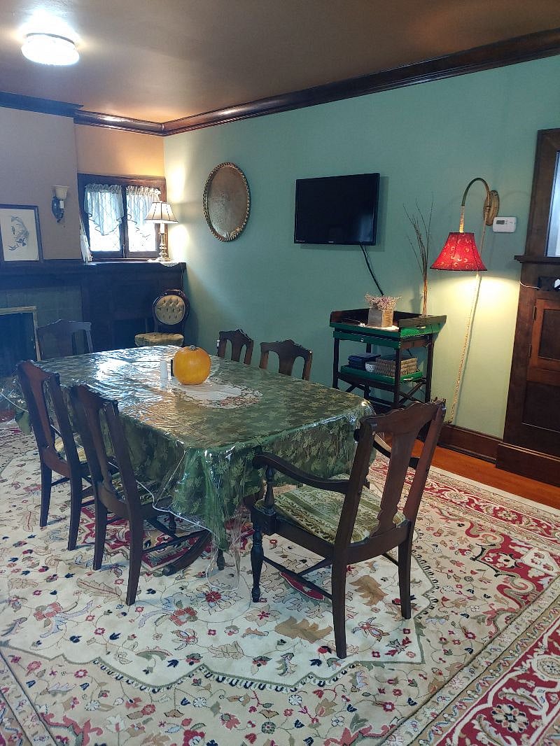 Formal Front Room with Smart television.