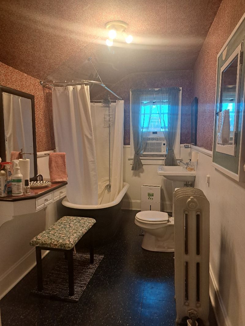 Upstairs Full Bathroom,  locking door.