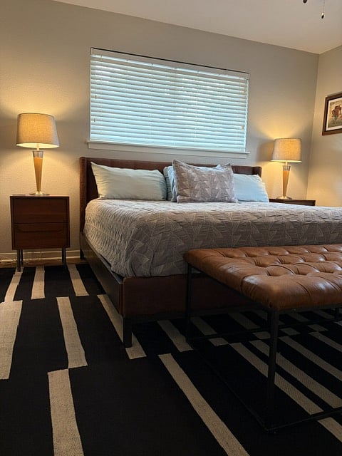 King size bed in bedroom #1
