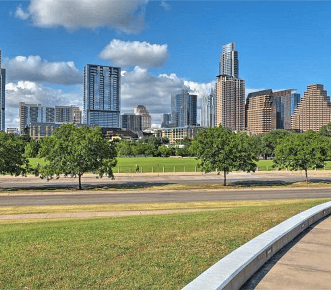 Auditorium shores is only 2 miles from property