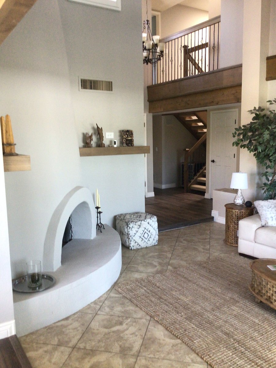working fireplace.