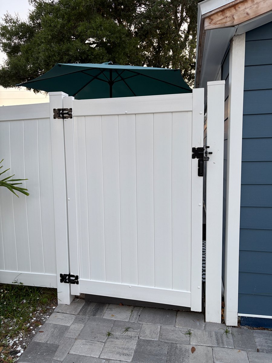 Gate entry to private patio.