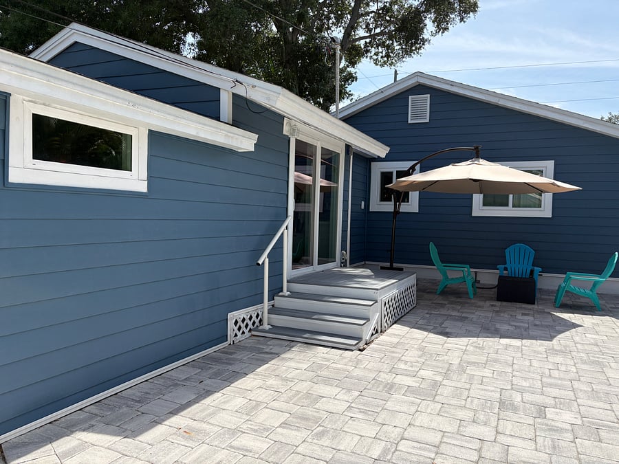 Patio and steps entry way
