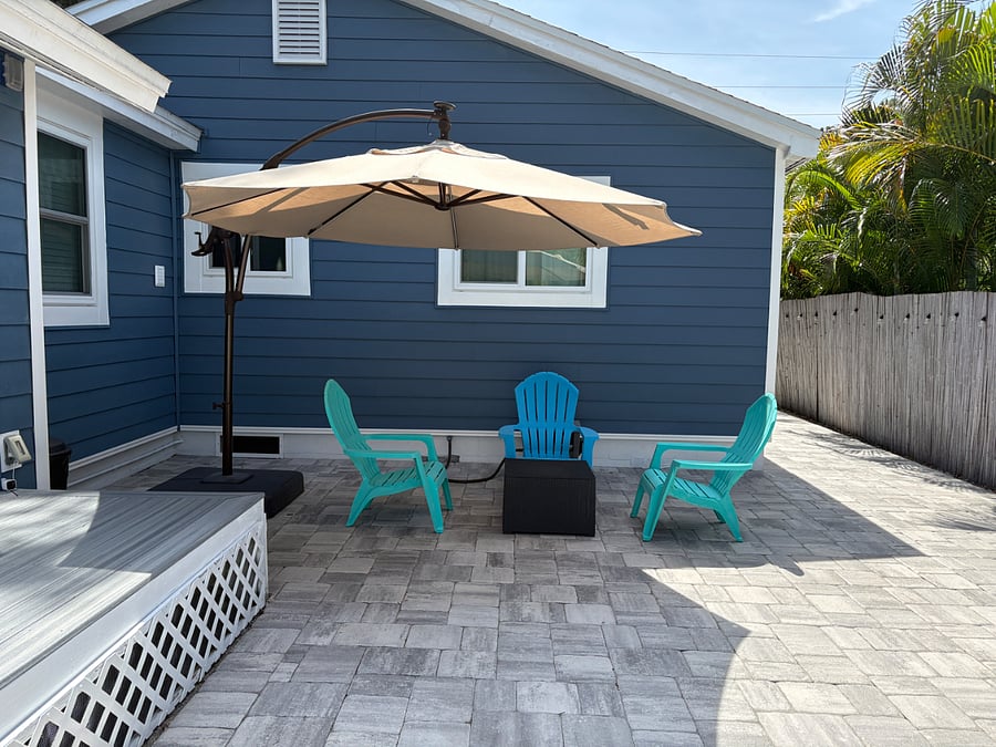 Patio and steps entry way