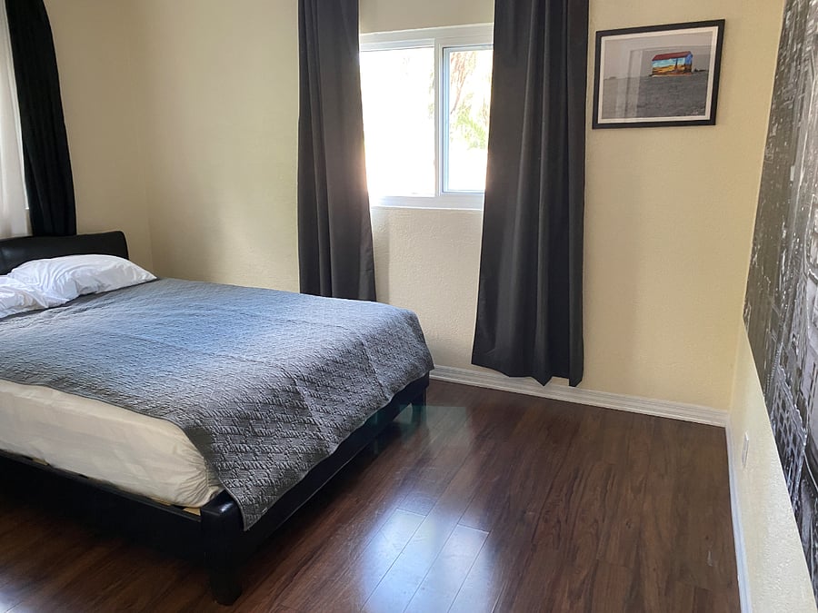 Spare bedroom with full size bed