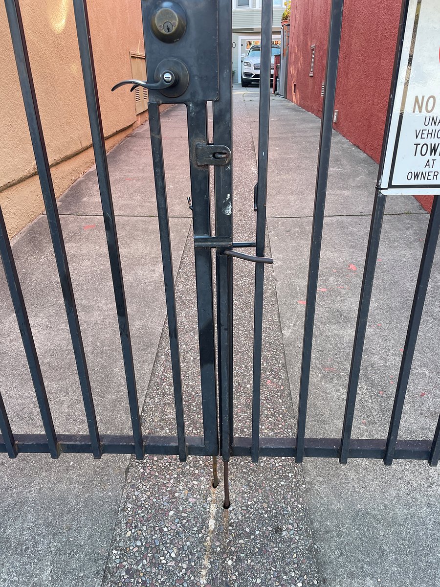Gate at end of driveway