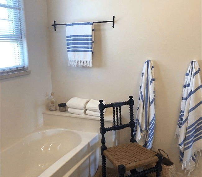 Bath with soaking tub