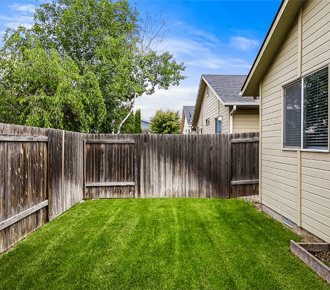 Fully-fenced backyard