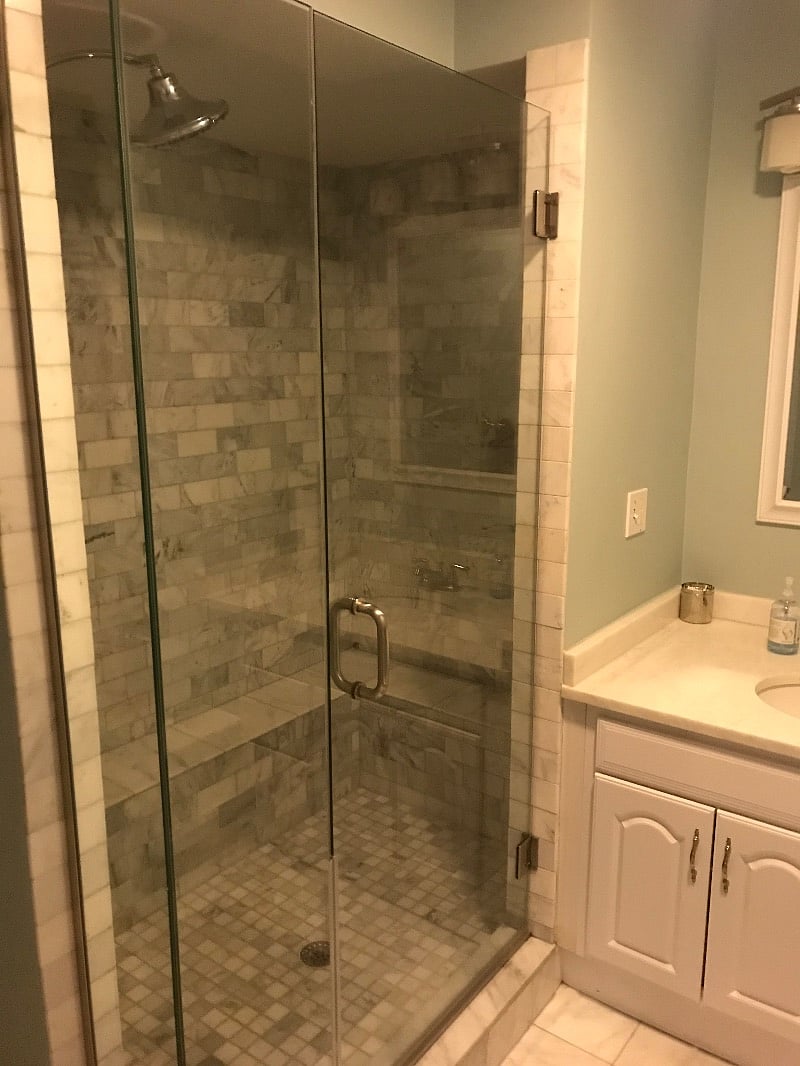 Primary shower, Pictures dont do this shower justice. Marble and massive.