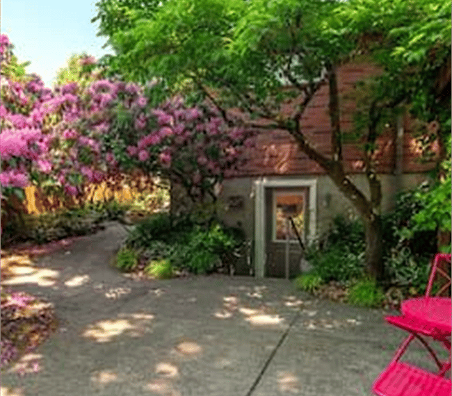 This patio for your exclusive use.