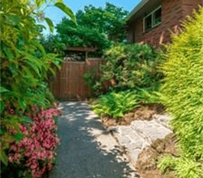 Walkway to your private entrance.
