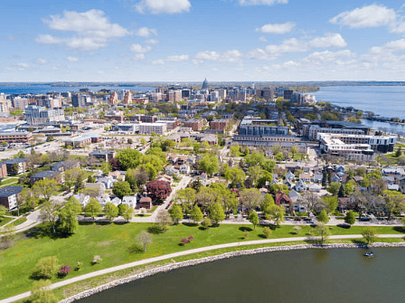 View of the Madison Isthmus.