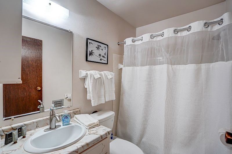Bathroom. Complimentary soap and gel is provided!
