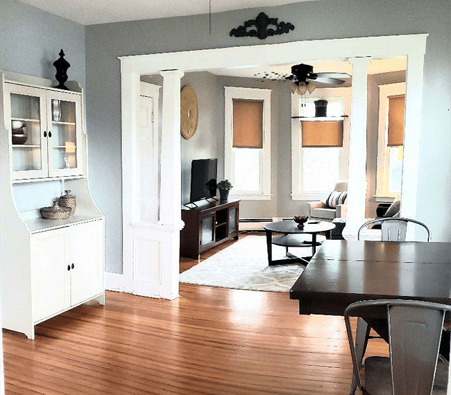 3rd floor dining room into living room.