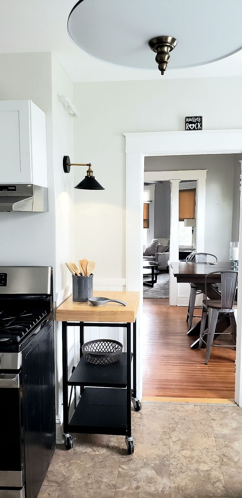 3rd floor kitchen into dining room.
