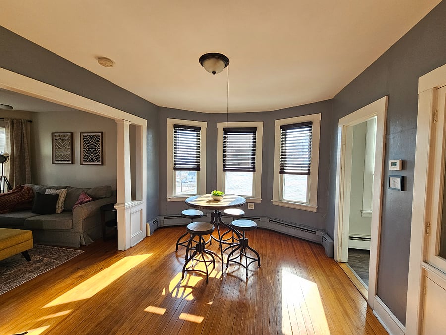 Dining Room. Living Room to Left, Kitchen to Right