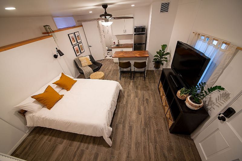 Spacious enough, but has everything you need.
