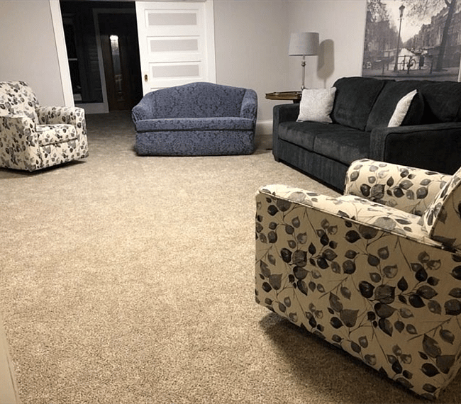 Living area with comfy seating