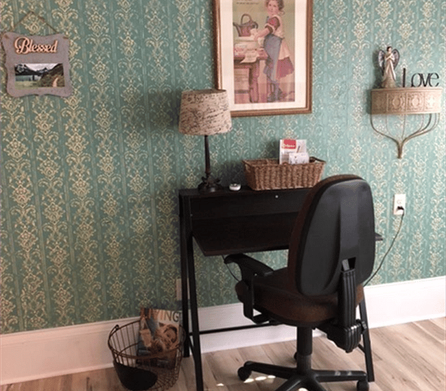 Office Area in the laundry room