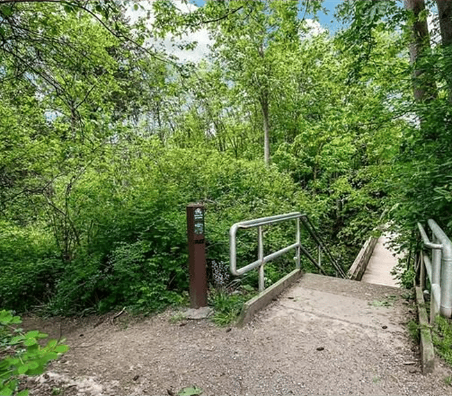 Walking trails steps away