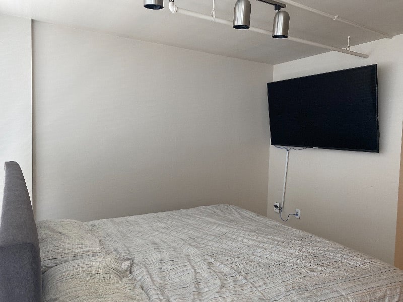 TV in the bedroom side of the loft. TV includes Amazon Fire Stick.