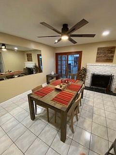 Dinning area with slider to sun room