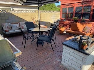 Outdoor sitting and dining