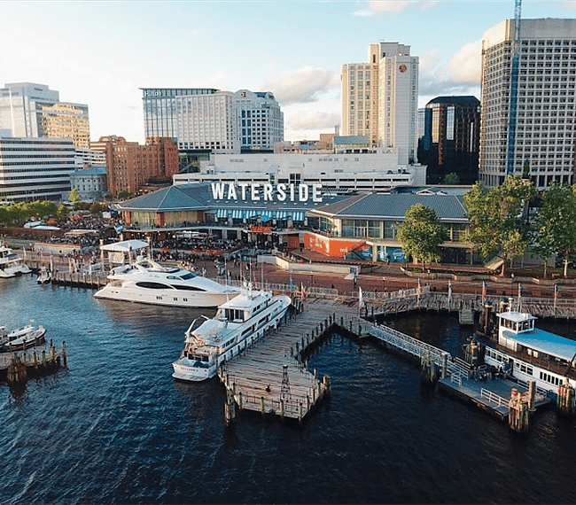 Waterside District/Downtown Norfolk less than 3 miles.