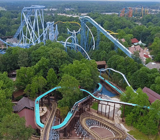 Busch Gardens Williamsburg 45 miles.