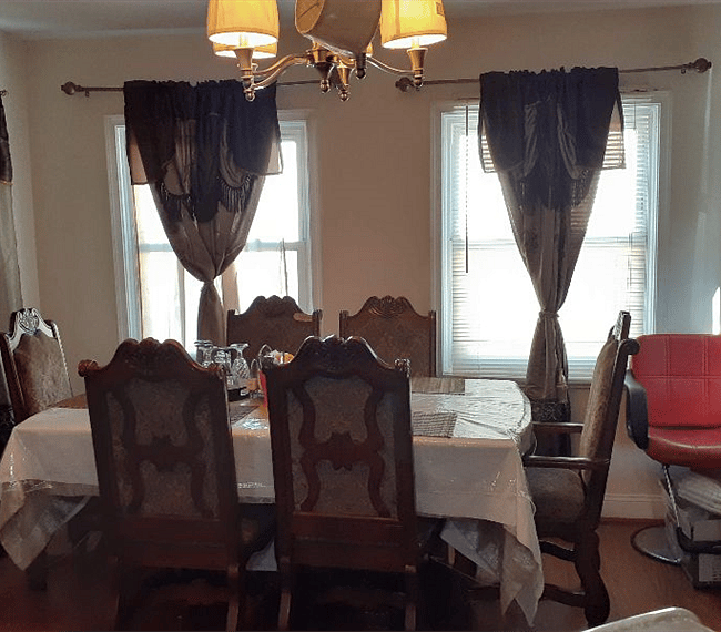 Dining table for six