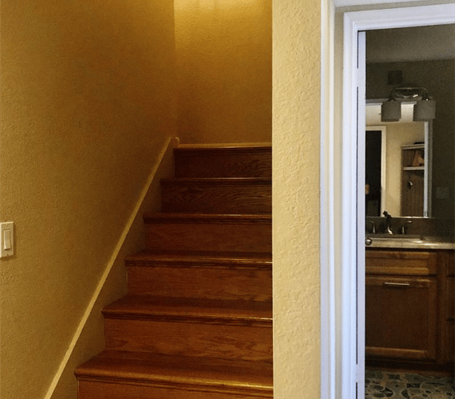 Stairs guiding to the second floor