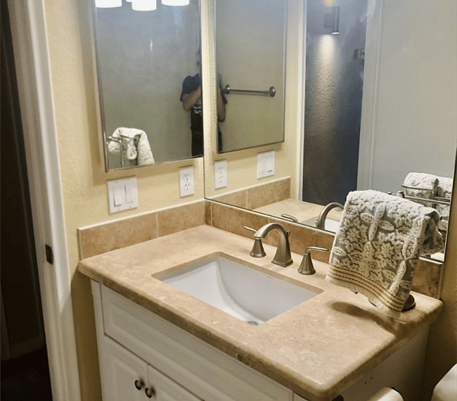 Vanity sink and mirror
