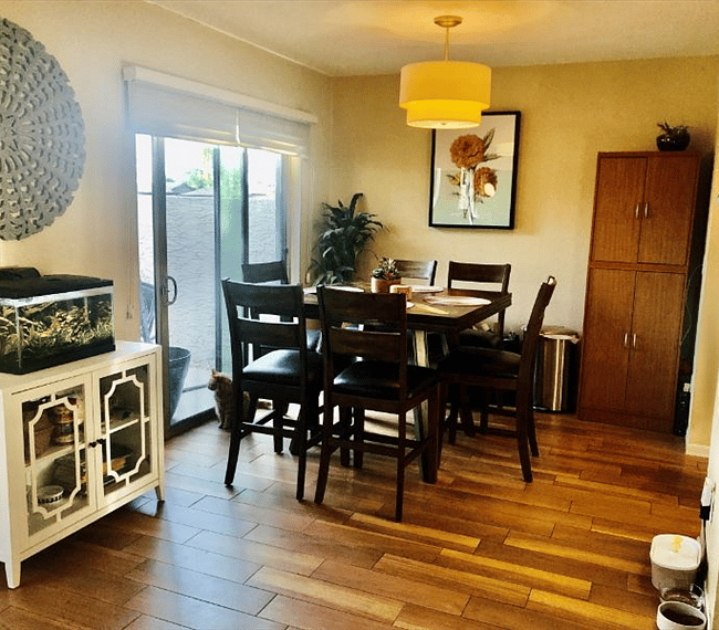 Spacious dining with direct access to the patio