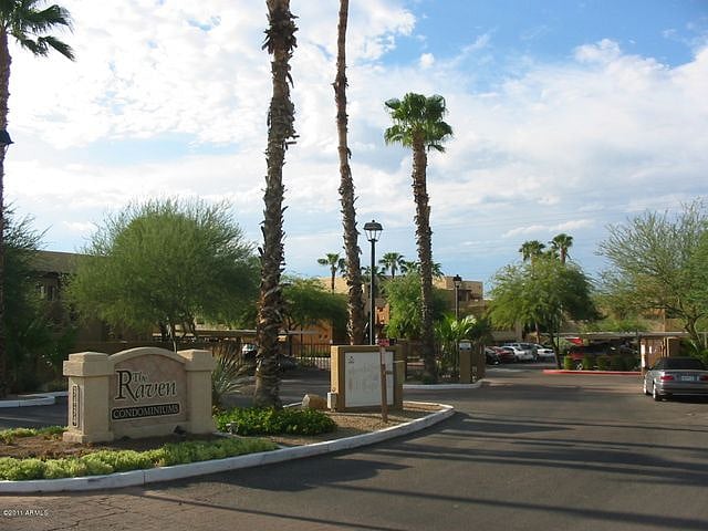 Gated community entrance.